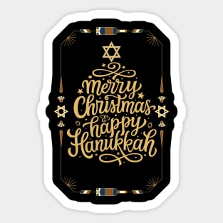 Happy Hanukkah Jewish Merry Christmas Women Men Kids Cute Sticker